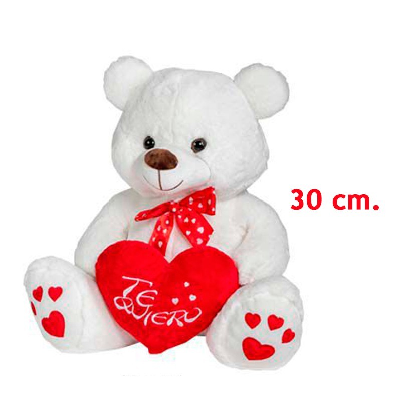 Oso amoroso de peluche 30 cm.