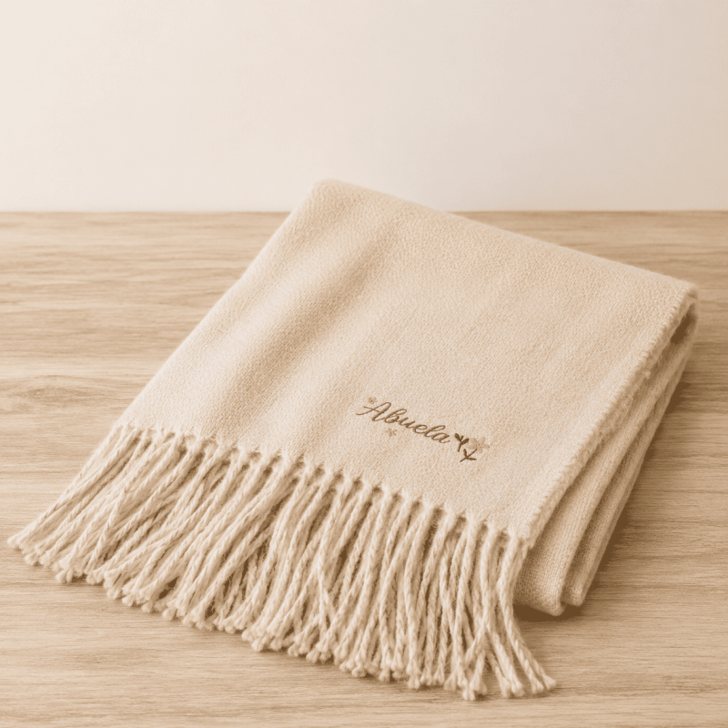 BUFANDA BEIGE  «ABUELA»