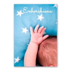 Tarjeta "Enhorabuena" (Azul)