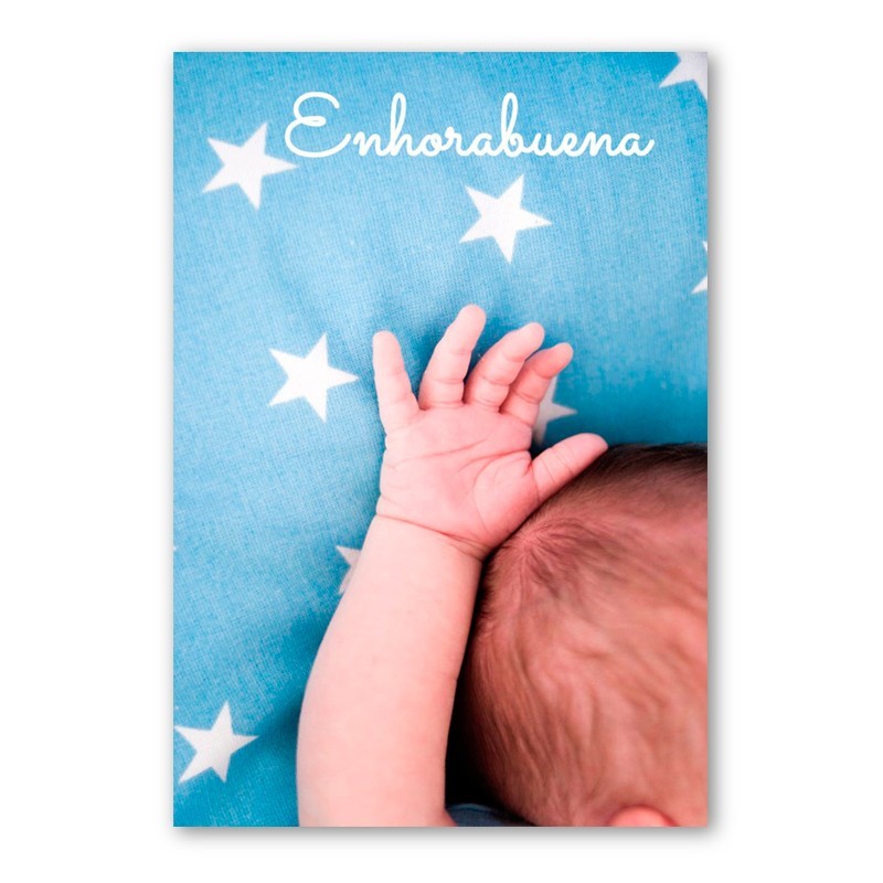 Tarjeta "Enhorabuena" (Azul)