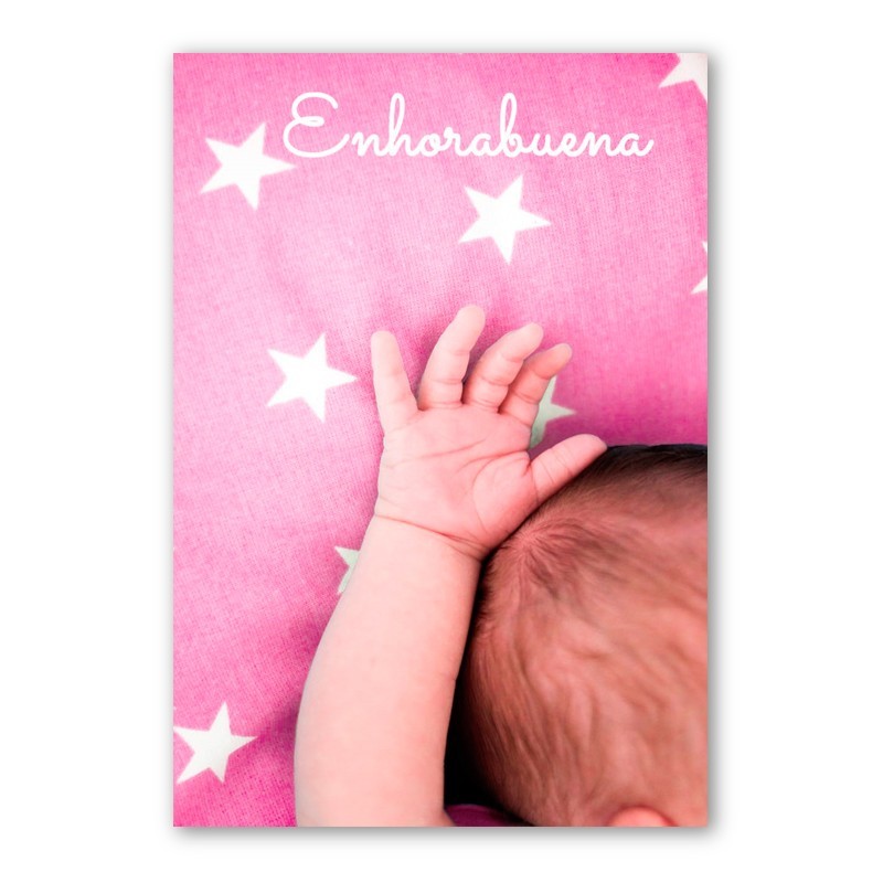 Tarjeta "Enhorabuena" (Rosa)