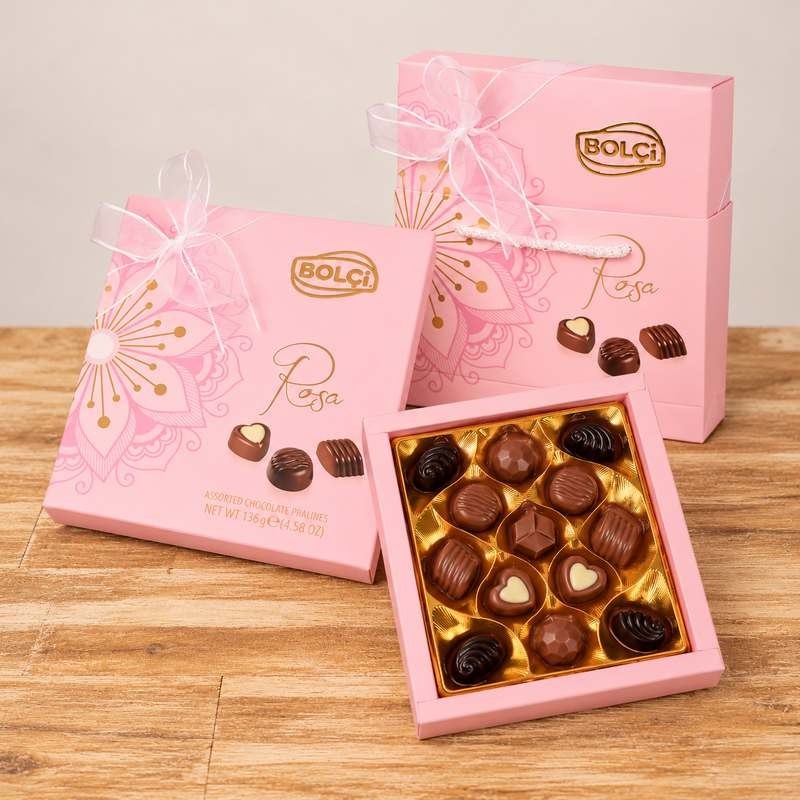 Caja de bombones belgas Bolci "Rosa" 130 gr.