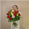18 Rosas Mix Tallo Largo