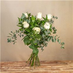 6 Rosas Blancas