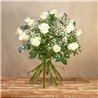 12 Rosas Blancas Tallo Largo