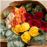 Paquete de 16 rosas multicolor