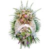 Corona Doble Cabecero en Blanco Solemne