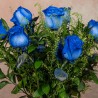 6 rosas azules